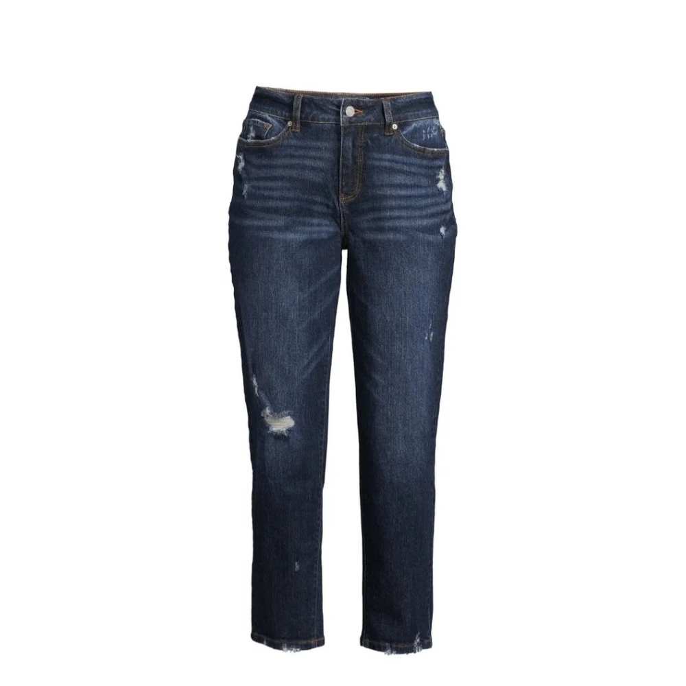 Time and tru boyfriend crop mod rise